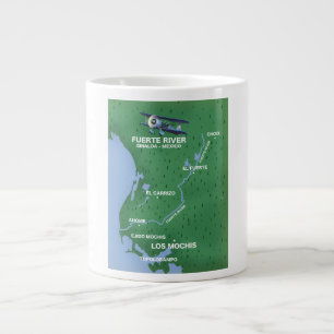 Reise Karte Fuerte River Sinaloa, Mexiko Jumbo-Tasse