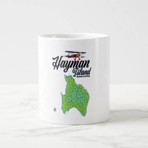 Reise Karte von Hayman Island im Vintage Stil. Jumbo-Tasse