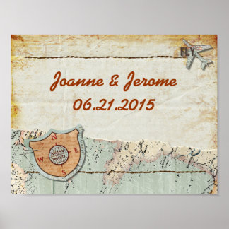 Reise-Karten-Party-Plakat Poster