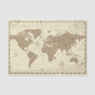 Reise-Karten-Seidenpapier Seidenpapier