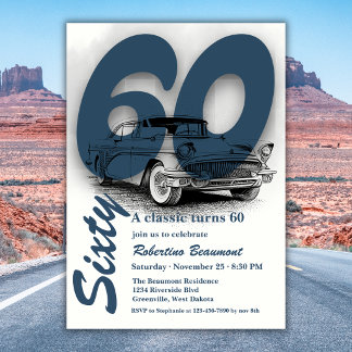Reise-Klassiker-Auto wird 60 Einladung