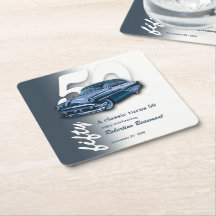 Reise Klassisch Blaues Auto wird 50 Jahre alt