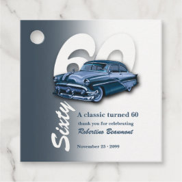 Reise Klassisch Blaues Auto wird 60 Jahre alt Geschenkanhänger