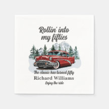 Reise Klassisches Retro-Auto Rollt 50. Geburtstag