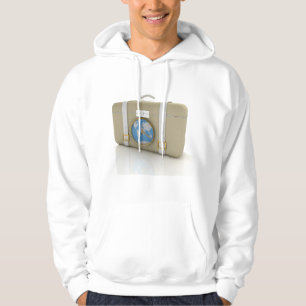 Reise-Kofferuhr Weltkarte im Vintage-Stil Hoodie