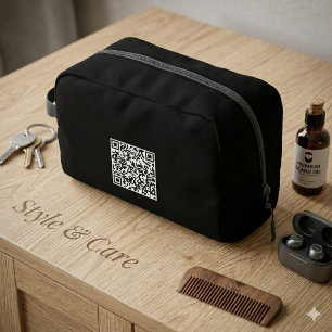 Reise-Kosmetiktasche mit QR-Code Waschbeutel