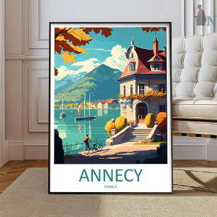 Reise-Kunst Annecy Wandbild Annecy Wandbehang Poster