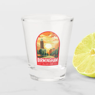 Reise-Kunst-Emblem Birmingham Alabama Schnapsglas
