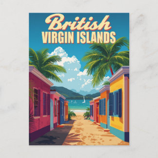 Reise-Kunst im Vintage-Stil für die Britischen Jun Postkarte