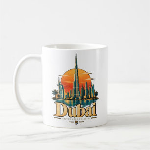 Reise-Kunst-Sehenswürdigkeit Altes Dubai Vereinigt Kaffeetasse