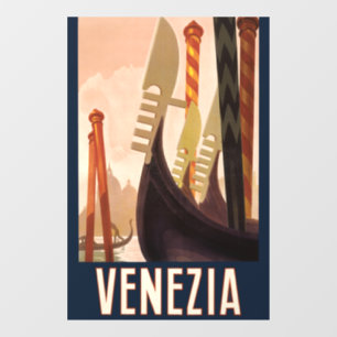 Reise-Kunst Venezia Venedig Italien Venedig Gondel Fensteraufkleber