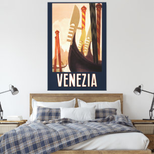 Reise-Kunst Venezia Venedig Italien Venedig Gondel Leinwanddruck