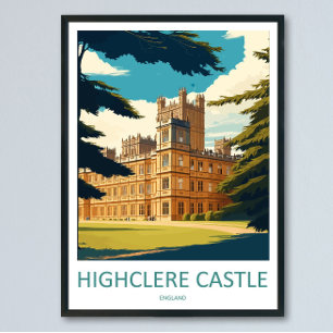 Reise-Kunstwerk Highclere Castle Wandkunst Highcle Poster