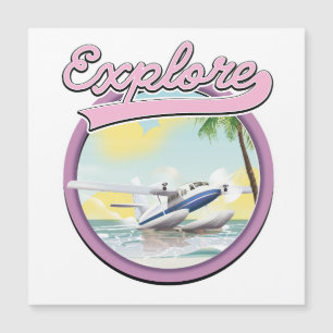 Reise-Logo erkunden Magnetkarte