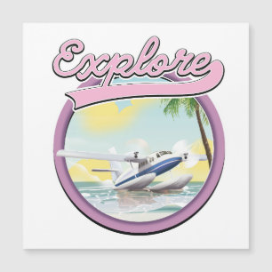 Reise-Logo erkunden Magnetkarte