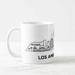 Reise Los Angeles Skyline Minimalistische Linienku Kaffeetasse