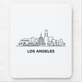 Reise Los Angeles Skyline Minimalistische Linienku Mousepad