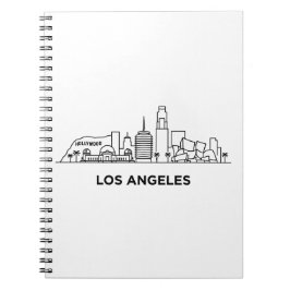 Reise Los Angeles Skyline Minimalistische Linienku Notizblock