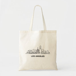 Reise Los Angeles Skyline Minimalistische Linienku Tragetasche