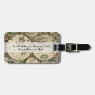 Reise macht Sie reicheres Zitat - kundengerecht Gepäckanhänger