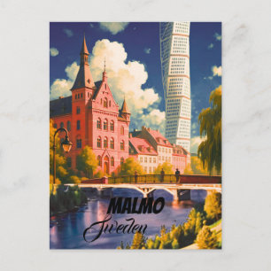 Reise Malmo Druck - Malmo Poster, Malmö, Schweden Postkarte