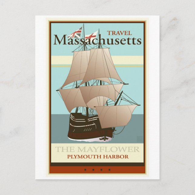 Reise Massachusetts Postkarte (Vorderseite)