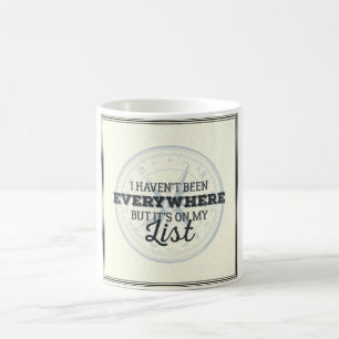 Reise mehr Kompass Stempel Motivationszitat Tasse