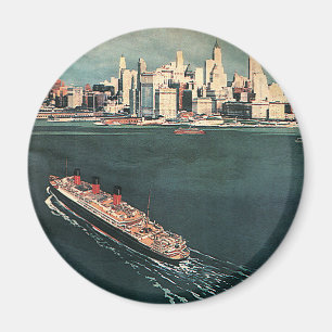 Reise mit dem Kreuzfahrtschiff nach New York City  Magnet