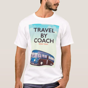 Reise mit dem Reisebus Britisches Reiseplakat T-Shirt