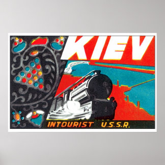 Reise mit dem Vintage-Russland-Zug Poster