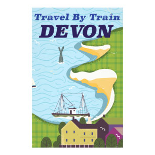 Reise mit dem Zug Devon Fotodruck