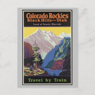 Reise mit dem Zug durch die Rocky Mountains in Col Postkarte