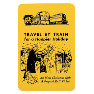 Reise mit dem Zug - Pennsylvania Railroad Foto Mag Magnet