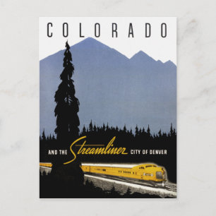 Reise mit der Eisenbahn durch Denver, Colorado im Postkarte