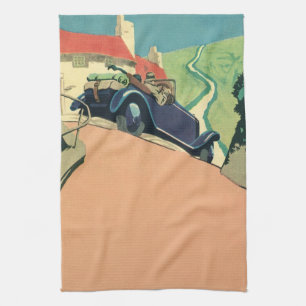 Reise mit einem Oldtimer-Cabrio auf dem Land Handtuch
