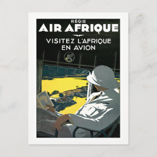 Reise mit einer afrikanischen Fluggesellschaft im Postkarte
