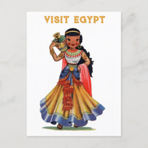 Reise nach Ägypten im Vintage-Stil - Ägyptische Fr Postkarte