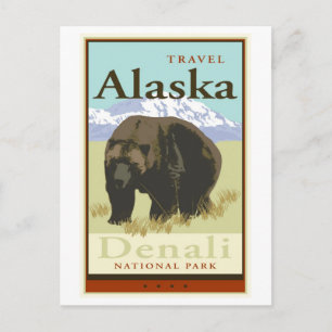 Reise nach Alaska Postkarte