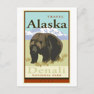 Reise nach Alaska Postkarte