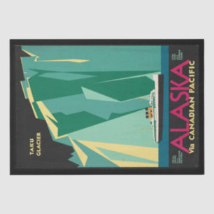 Reise nach Alaska Vintage Taku-Gletscher-Kreuzfahr Seidenpapier
