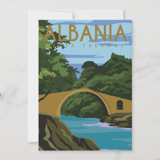 Reise nach Albanien Einladung (Vorderseite)