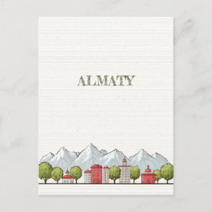 Reise nach Almaty Kasachstan Postkarte