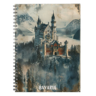 Reise nach Altbayern Schloss Neuschwanstein Notizblock