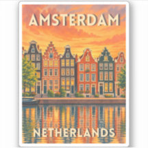 Reise nach Amsterdam Niederlande im Retro-Sonnenun