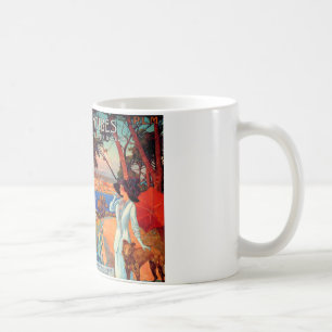 Reise nach Antibes Côte d'Azur im Vintage-Stil Tasse