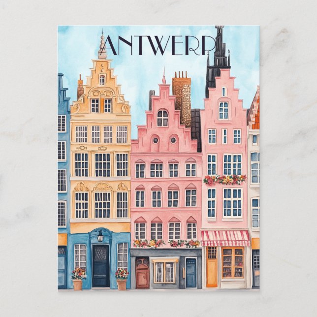 Reise nach Antwerpen Belgien Postkarte (Vorderseite)