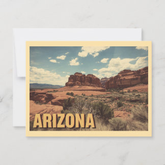 Reise nach Arizona im Vintage-Stil Postkarte