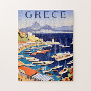 Reise nach Athen Griechenland im Vintage-Stil Puzzle