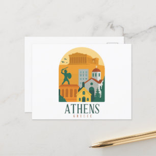 Reise nach Athen Griechenland – Parthenon & Stadt Postkarte