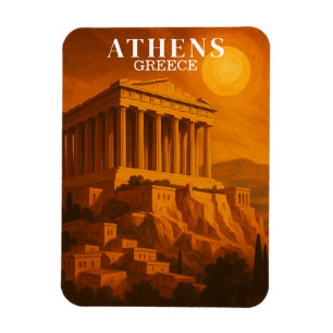 Reise nach Athen Griechenland Retro Vintage Magnet